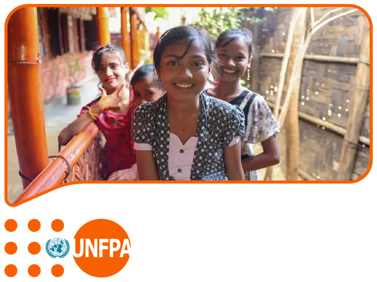 Foto mujer Alianza UNPFA y Banco Atlántida logo UNPFA